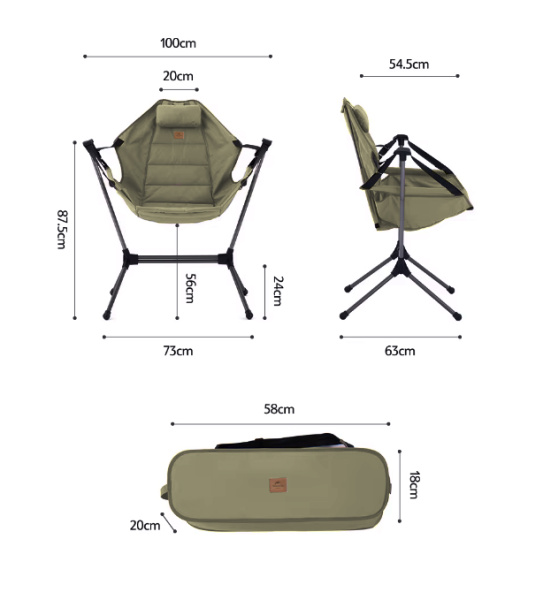 2 Кресло туристическое Naturehike складное, олива, до 120 кг 2 Кресло туристическое Naturehike складное, олива, до 120 кг