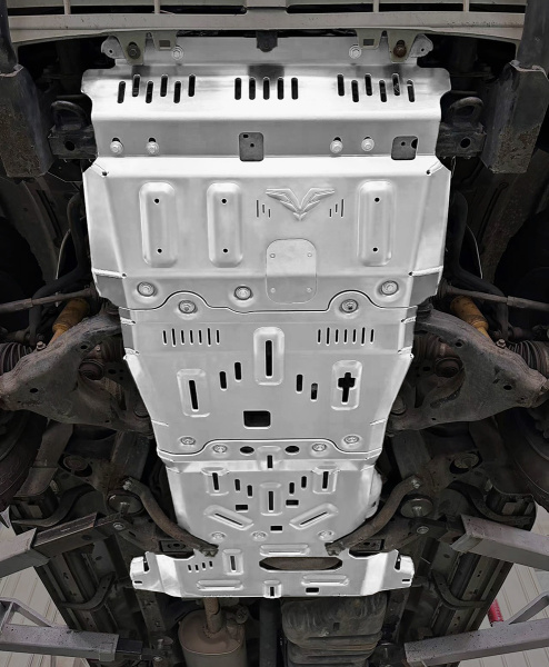 Защита Falcon радиатора, картера, РК, КПП для Toyota Land Cruiser Prado 150 TX, дизель без КДСС, алюминий, 8 мм