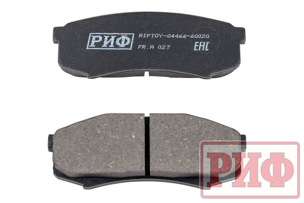 Колодки тормозные задние РИФ Toyota LC 105,120, Mitsubishi Pajero 3, 4 OEM 04466-60020, 04466-60010, 4605A448