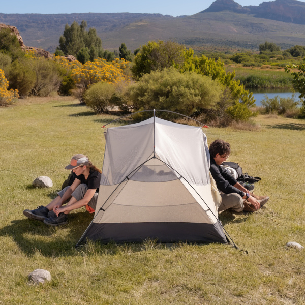 Палатка Naturehike Mongar PRO 1-местная, алюминиевый каркас, светло-серая