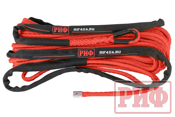 Трос для лебёдки синтетический РИФ 10 мм/26 м, красный