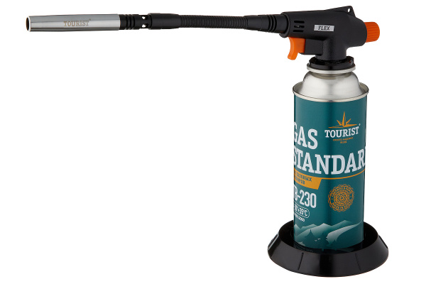 1 Резак газовый TOURIST FLEX с пьезоподжигом, гибкое сопло паяльного типа.