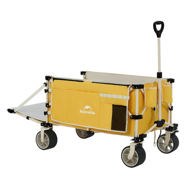 Тележка туристическая Naturehike Rubiks Cube 142/101х66х107 см, 185+90 л, горчично-желтая