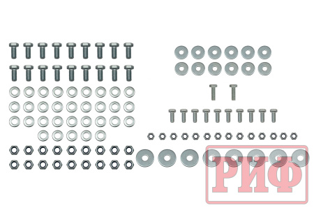 Бампер задний силовой/защита штатного бампера РИФ УАЗ Патриот 2015+ с квадратом под фаркоп, стандарт