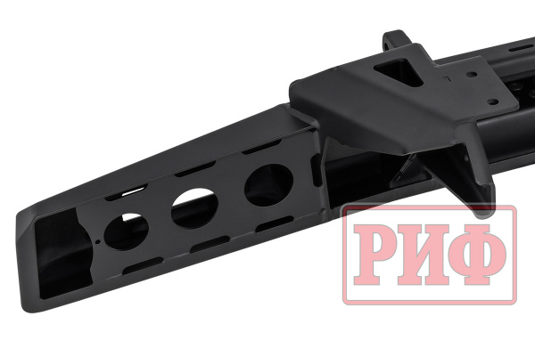 Бампер РИФ силовой задний для ГАЗ Соболь NN с фонарями, калиткой, возмож. устан. фаркопа, стандарт