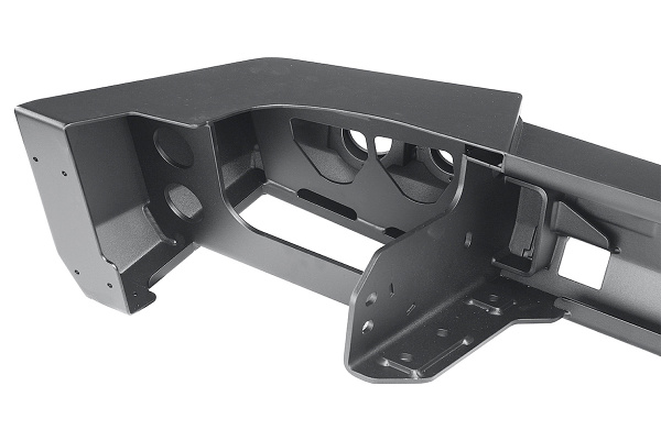 Бампер РИФ силовой задний Jeep Wrangler JK 2007-2018 с квадратом под фаркоп и фонарями, стандарт