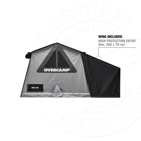 Палатка на крышу автомобиля AUTOHOME OVERCAMP SMALL, тент карбон, лестница 215 мм