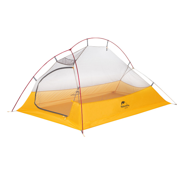 Палатка Naturehike Cloud Up EXT Si 2-местная, алюминиевый каркас, сверхлегкая, серо-желтая