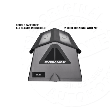 Палатка на крышу автомобиля AUTOHOME OVERCAMP SMALL, тент карбон, лестница 215 мм