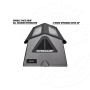 Палатка на крышу автомобиля AUTOHOME OVERCAMP SMALL, тент карбон, лестница 215 мм