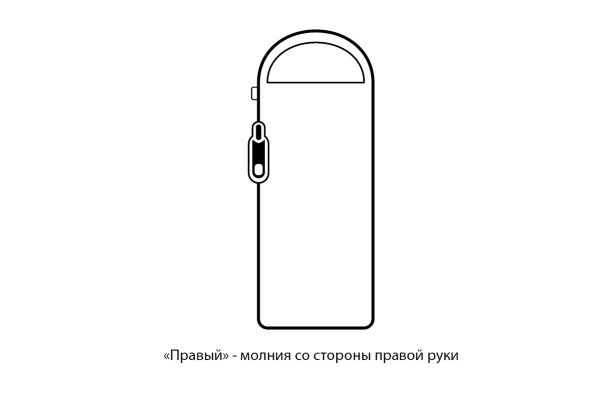 Мешок спальный Naturehike SnowBird, 205х80 см, L (980G), (правый) (ТК: -7C), серый/коричневый