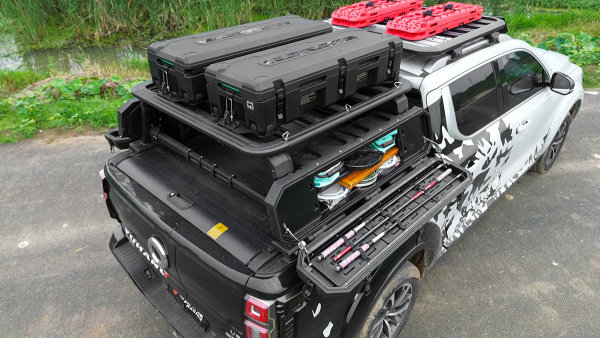 Силовой каркас-кунг Baja Racing (тип А) с 2-мя малыми рыбацкими ящиками Mitsubishi L200, Isuzu D-MAX, Nissan Navara