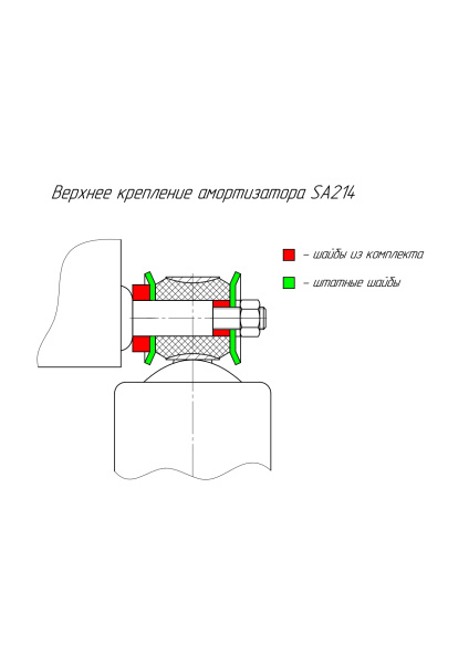 Амортизатор усиленный РИФ задний Toyota Hilux 2005-2014, LC 60-70 (рессорная подвеска), Sollers ST6, Jac T6 лифт 0-45 мм и Jac T9 штатный