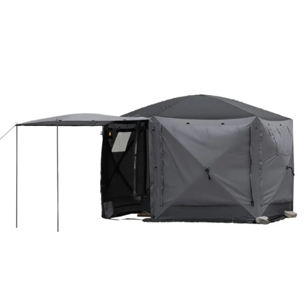 Шатер Wild Land Hub screen house 600 LUX, черно-серый