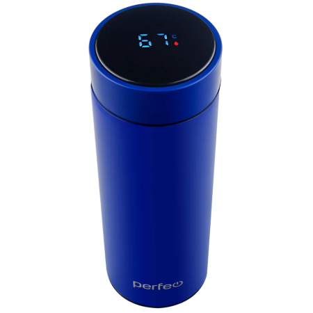 1 Термос PERFEO 450 мл, с термодатчиком, синий 1 Термос PERFEO 450 мл, с термодатчиком, синий