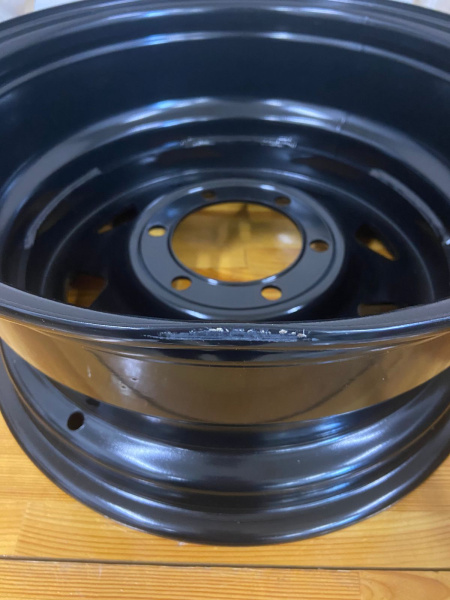 2 Диск усиленный Тойота Ниссан стальной черный 6x139,7 7xR16 d110 ET+30 (треуг. мелкий)(уценка)