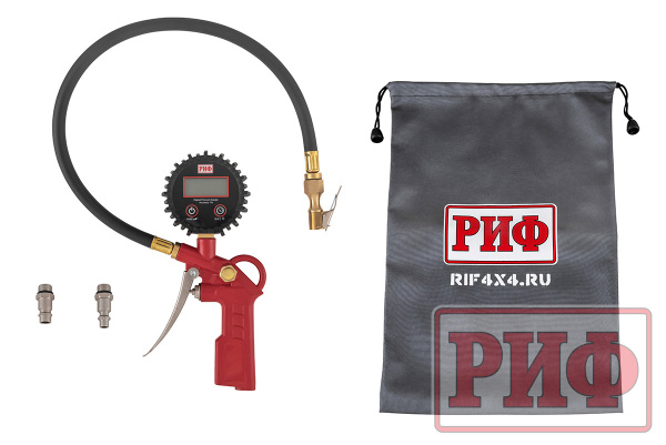 Пистолет для подкачки колес с электронным манометром РИФ от 0,3 до 7 атм.