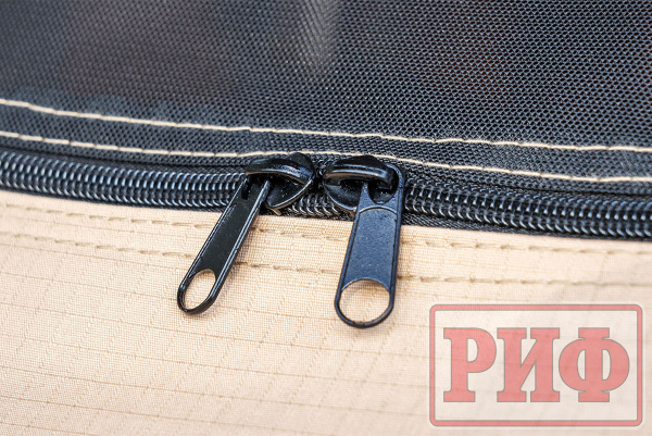 Палатка на крышу автомобиля РИФ Soft RT01-140W, тент песочный, корпус черный, 240х140х130 см