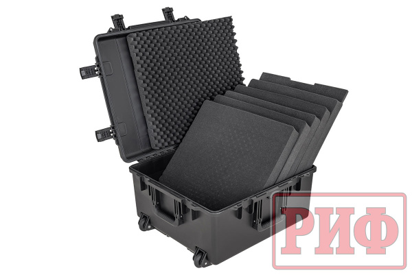 Кейс защитный ударопрочный РИФ 632x602x333 мм на колесах с телескопической ручкой