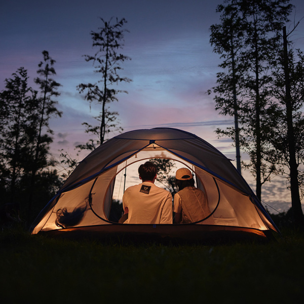 Палатка Naturehike Cloud-Creek (Yun chuan) 2-местная, алюминиевый каркас, коричневая, серия ВИНИЛ