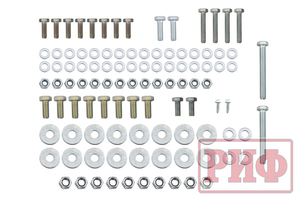 Бампер РИФ силовой передний Mitsubishi Pajero Sport 2015-2020 под доп. фары, с защитой бачка омывателя (фары в комплект не входят)