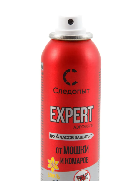 Репеллент СЛЕДОПЫТ EXPERT с ванилью, от мошек и комаров, 150 гр
