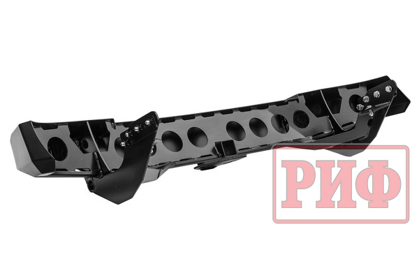 Бампер РИФ задний Mitsubishi Pajero Sport (2009-2015) с квадратом под фаркоп и фонарями