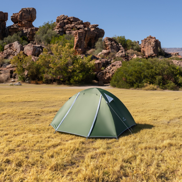 Палатка Naturehike Bleik Series 3-местная, тип B, алюминиевый каркас, зеленая