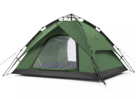Палатка Naturehike 3-местная, быстросборная, зеленая