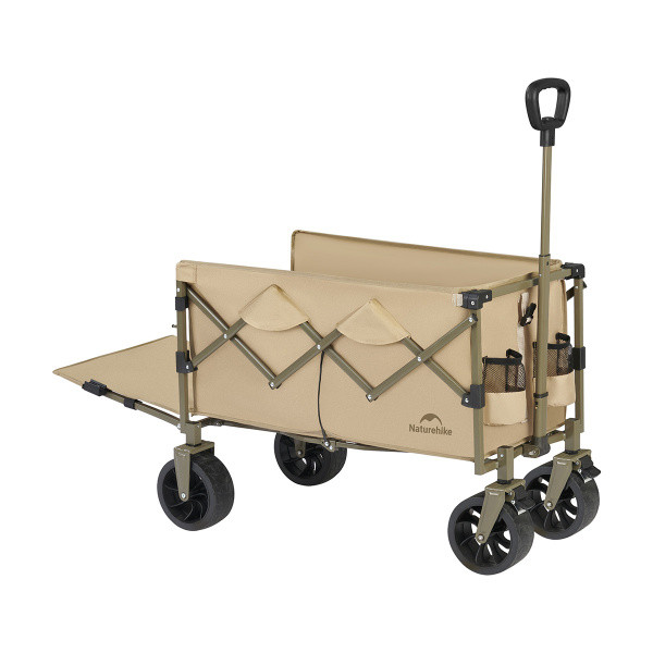 Тележка туристическая Naturehike Light 76х45х93 см, 70+50 л, бежевая
