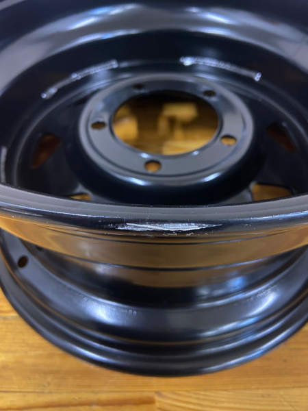 Диск усиленный УАЗ стальной черный 5x139,7 8xR16 d110 ET0 (треуг. мелкий) (уценка)