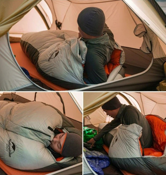 Мешок спальный Naturehike Arctic-17, 200х75 см, (ТК: -17C), серебристый