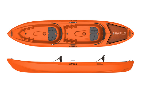 Каяк SEAFLO Lake Cruiser тандем 11.7 (359,2 см), тип Sit-On-Top, оранжевый