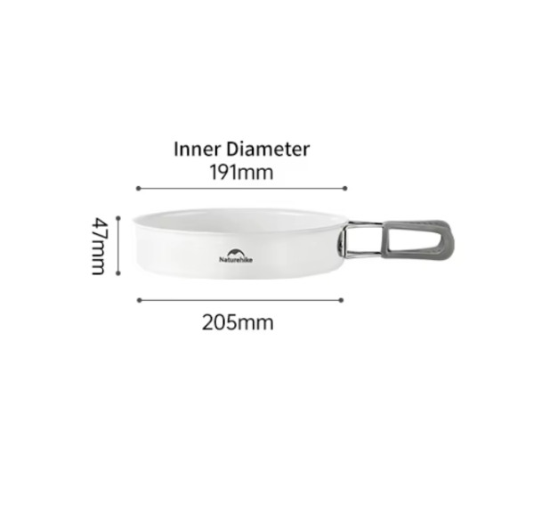 Сковорода туристическая Naturehike, диаметр 20 см, керамическое покрытие