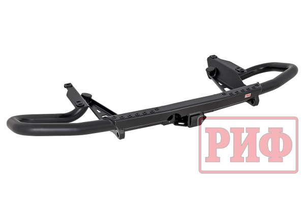 Бампер РИФ силовой задний Toyota Land Cruiser Prado 150 c квадратом под фаркоп