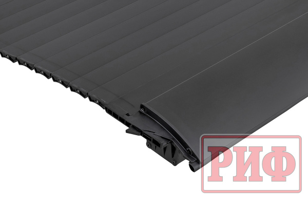 Крышка кузова РИФ для Dongfeng DF6, роллета раздвижная 1511х1570 мм, алюминиевая, черная
