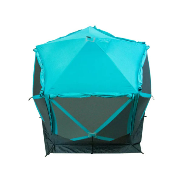 Шатер "СЛЕДОПЫТ" быстросборный, 5 стен, h-2,08, 2,8х2,9 м, S по полу 5,6 кв.м, цв. WATERFALL