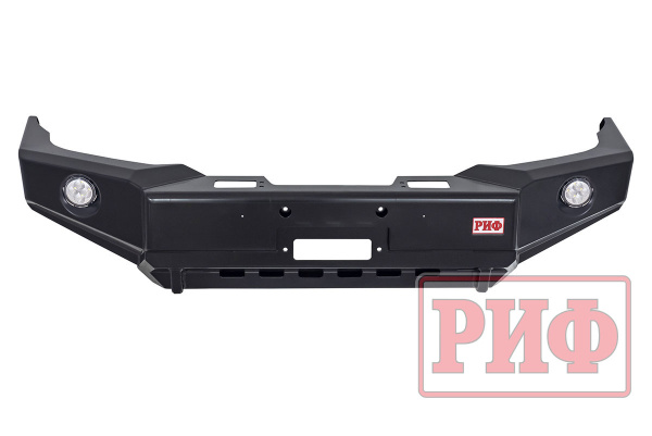 Бампер РИФ силовой передний Toyota Land Cruiser Prado 120 c доп. фарами и защитой бачка омывателя