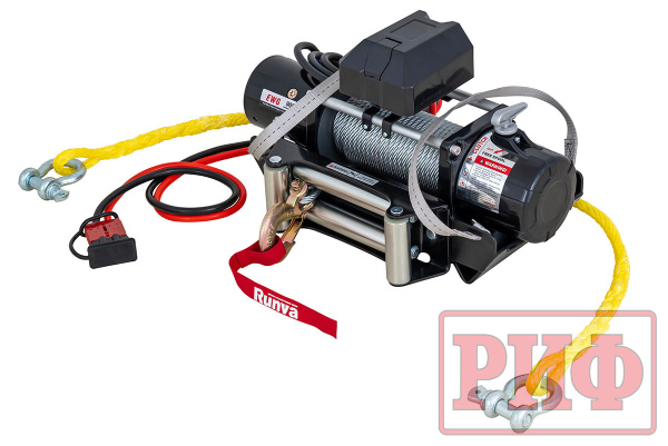 Лебёдка переносная РИФ 9000 c облегчённой площадкой и проводами (стальной трос)