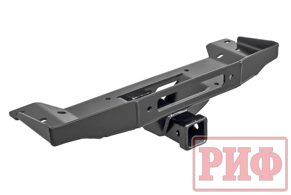 Фаркоп РИФ передний (переходник) с площадкой под лебёдку в штатный бампер УАЗ Патриот 2015+