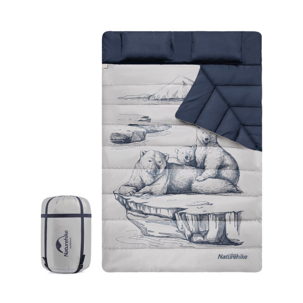 Мешок спальный Naturehike M Series DBL250, с подушками 215х145 см, (ТК: +15C), пурпурный