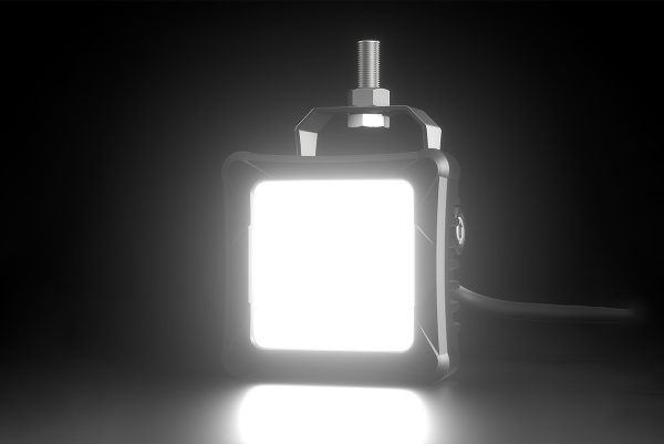 Светодиодные фары дальнего света AURORA 76x76 мм 30W с RGB подсветкой (комплект 2 шт)