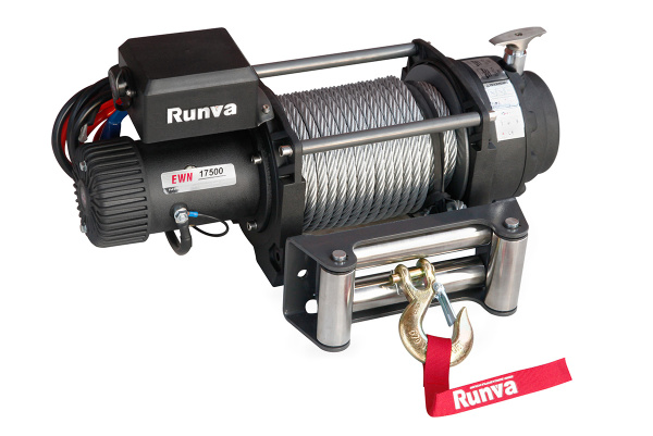 Лебёдка электрическая (индустр.) 24V Runva EWN17500U24V 7960 кг стальной трос
