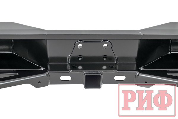 Бампер РИФ силовой задний Toyota Land Cruiser 76 2007+ с квадратом под фаркоп и фонарями