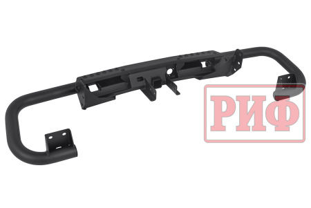 Бампер задний силовой/защита штатного бампера РИФ УАЗ Патриот 2015+ с квадратом под фаркоп, стандарт