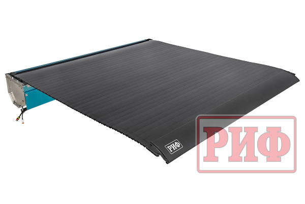 Крышка кузова РИФ для JAC T8 / Sollers ST8, роллета раздвижная с электроприводом 1538х1599 мм, алюминиевая, черная