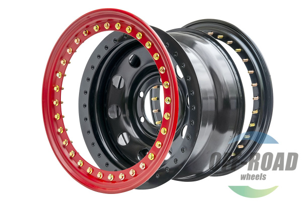 Диск усиленный Тойота Ниссан стальной черный 6x139,7 8xR16 d110 ET-19 с двойным бедлоком (красный) Диск усиленный Тойота Ниссан стальной черный 6x139,7 8xR16 d110 ET-19 с двойным бедлоком (красный)