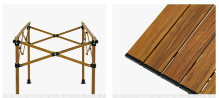 Стол туристический Naturehike увеличенный складной, 93х55х50 см. коричневый