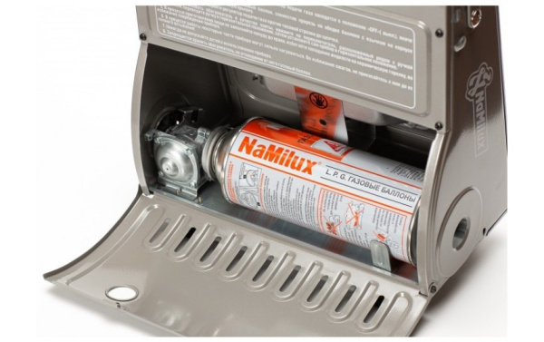 Обогреватель газовый NaMilux BDZQ-1000, цанговый баллон, с подогревом