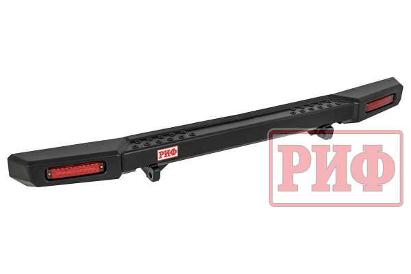 Бампер РИФ силовой задний УАЗ Буханка с фонарями, возможностью установки фаркопа, лифт 65 мм